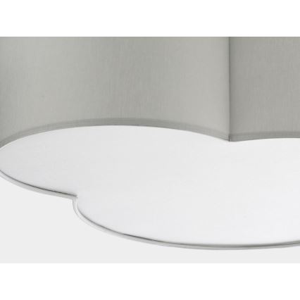 Plafonieră pentru copii CLOUD 4xE27/15W/230V gri