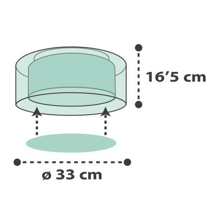 Plafonieră pentru copii CLOUDS 2xE27/60W/230V verde Dalber 41416H