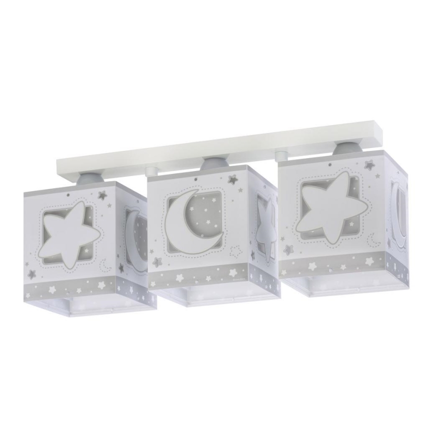 Plafonieră pentru copii Dalber 63233NE MOONLIGHT 3xE27/60W/230V