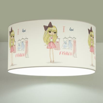 Plafonieră pentru copii GIRLS VIBES 1xE27/60W/230V Ø 40 cm Îmi place moda