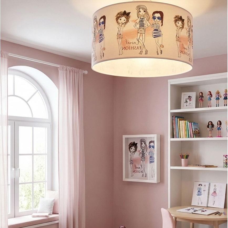 Plafonieră pentru copii GIRLS VIBES, 1xE27/60W/230V, Ø 40 cm, pentru fete
