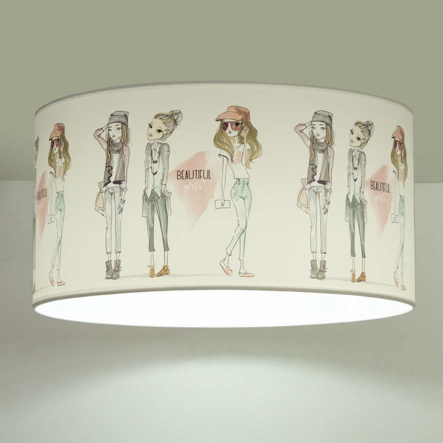 Plafonieră pentru copii GIRLS VIBES 1xE27/60W/230V Ø 40 cm, pentru fete