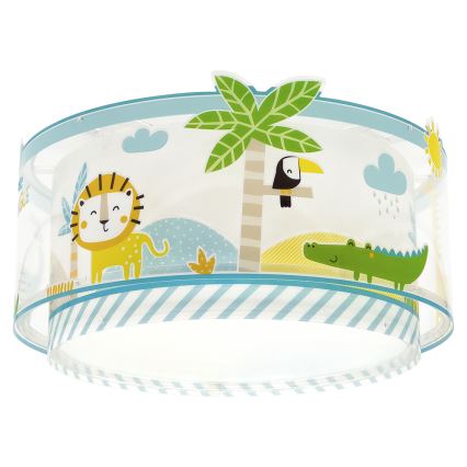 Plafonieră pentru copii JUNGLE 2xE27/15W/230V Dalber 76116