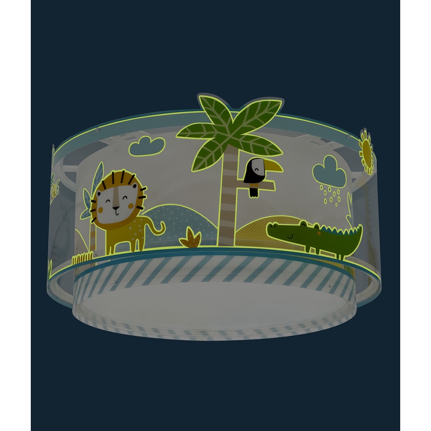 Plafonieră pentru copii JUNGLE 2xE27/15W/230V Dalber 76116