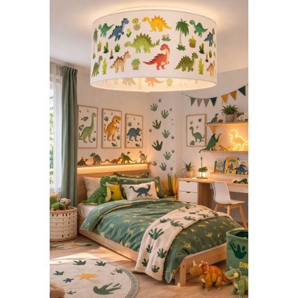 Plafonieră pentru copii KIDS ROOM, 1x E27, 60W, 230V, Ø 40 cm, dinozaur