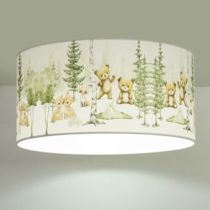 Plafonieră pentru copii KIDS ROOM 1xE27/60W/230V, diam. 40 cm, design cu animale