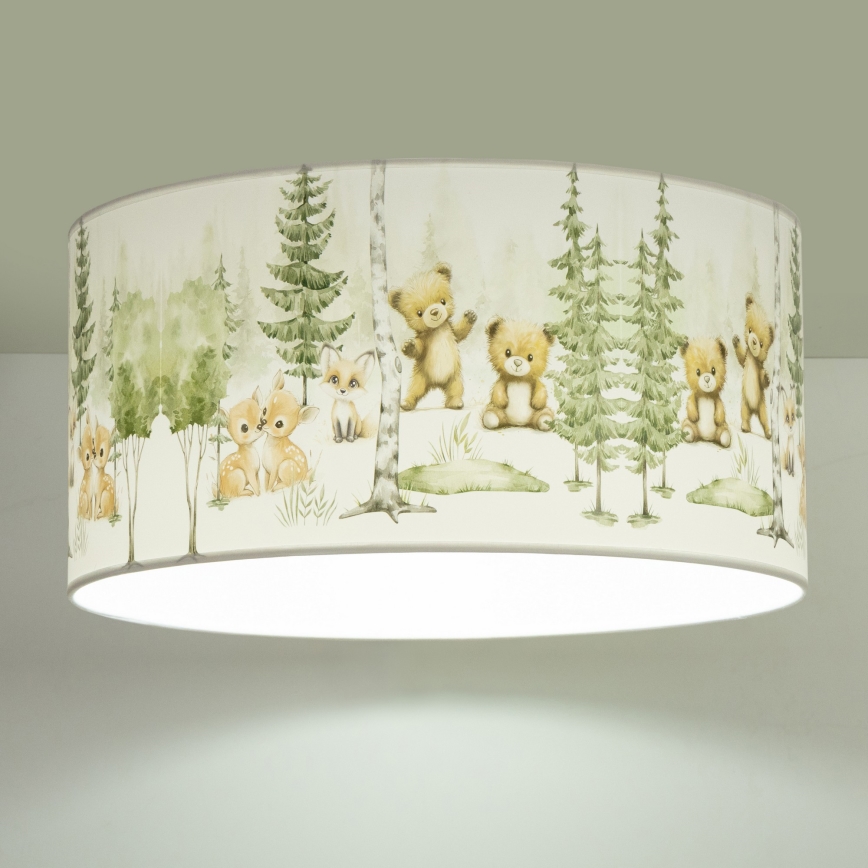 Plafonieră pentru copii KIDS ROOM 1xE27/60W/230V, diam. 40 cm, design cu animale