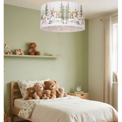 Plafonieră pentru copii KIDS ROOM 1xE27/60W/230V, diam. 40 cm, design cu animale