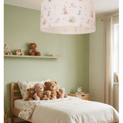 Plafonieră pentru copii KIDS ROOM 1xE27/60W/230V Ø 40 cm - cu animale