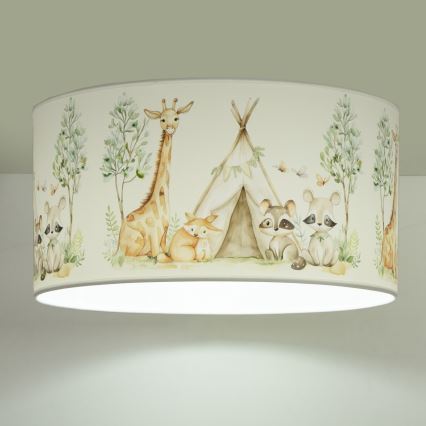Plafonieră pentru copii KIDS ROOM, 1xE27/60W/230V, Ø 40 cm, cu animale