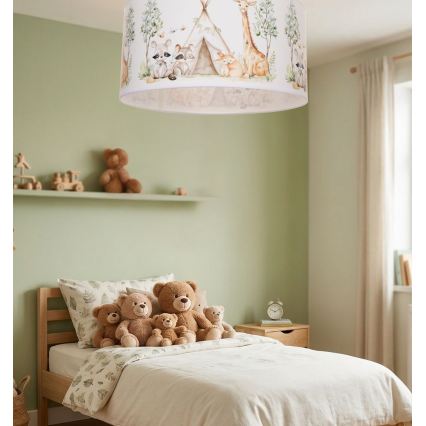 Plafonieră pentru copii KIDS ROOM, 1xE27/60W/230V, Ø 40 cm, cu animale