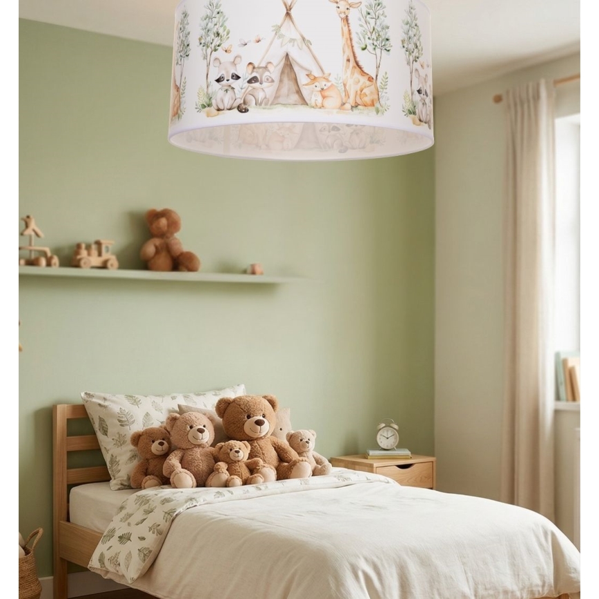 Plafonieră pentru copii KIDS ROOM, 1xE27/60W/230V, Ø 40 cm, cu animale