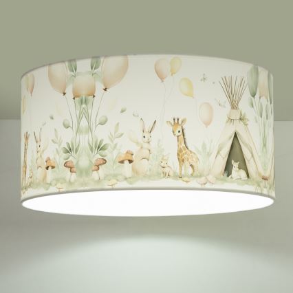 Plafonieră pentru copii KIDS ROOM, 1xE27/60W/230V, Ø 40 cm, cu animale