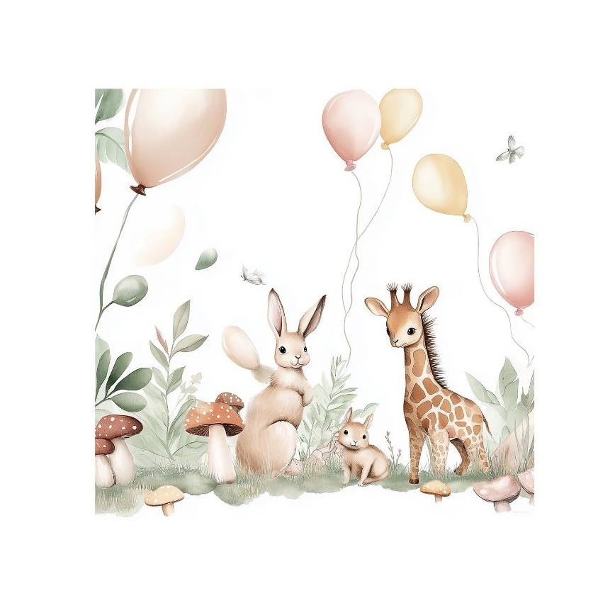 Plafonieră pentru copii KIDS ROOM, 1xE27/60W/230V, Ø 40 cm, cu animale