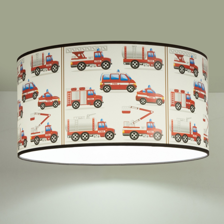 Plafonieră pentru copii KIDS ROOM 1xE27/60W/230V, Ø 40 cm, cu tematică pompieri