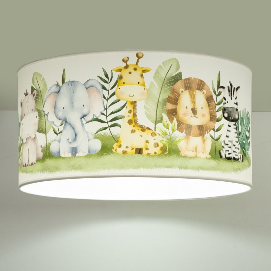 Plafonieră pentru copii KIDS ROOM 1xE27/60W/230V Ø 40 cm junglă