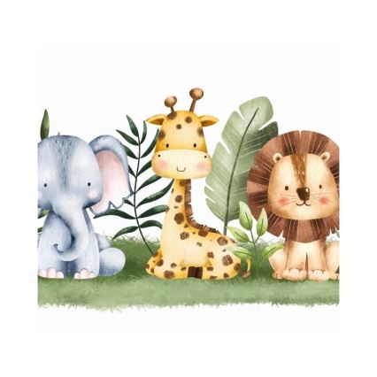 Plafonieră pentru copii KIDS ROOM 1xE27/60W/230V Ø 40 cm junglă