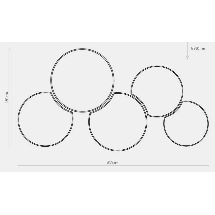 Plafonieră pentru copii MONA KIDS 5xE27/15W/230V
