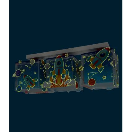 Plafonieră pentru copii ROCKET 3xE27/15W/230V Dalber 63353