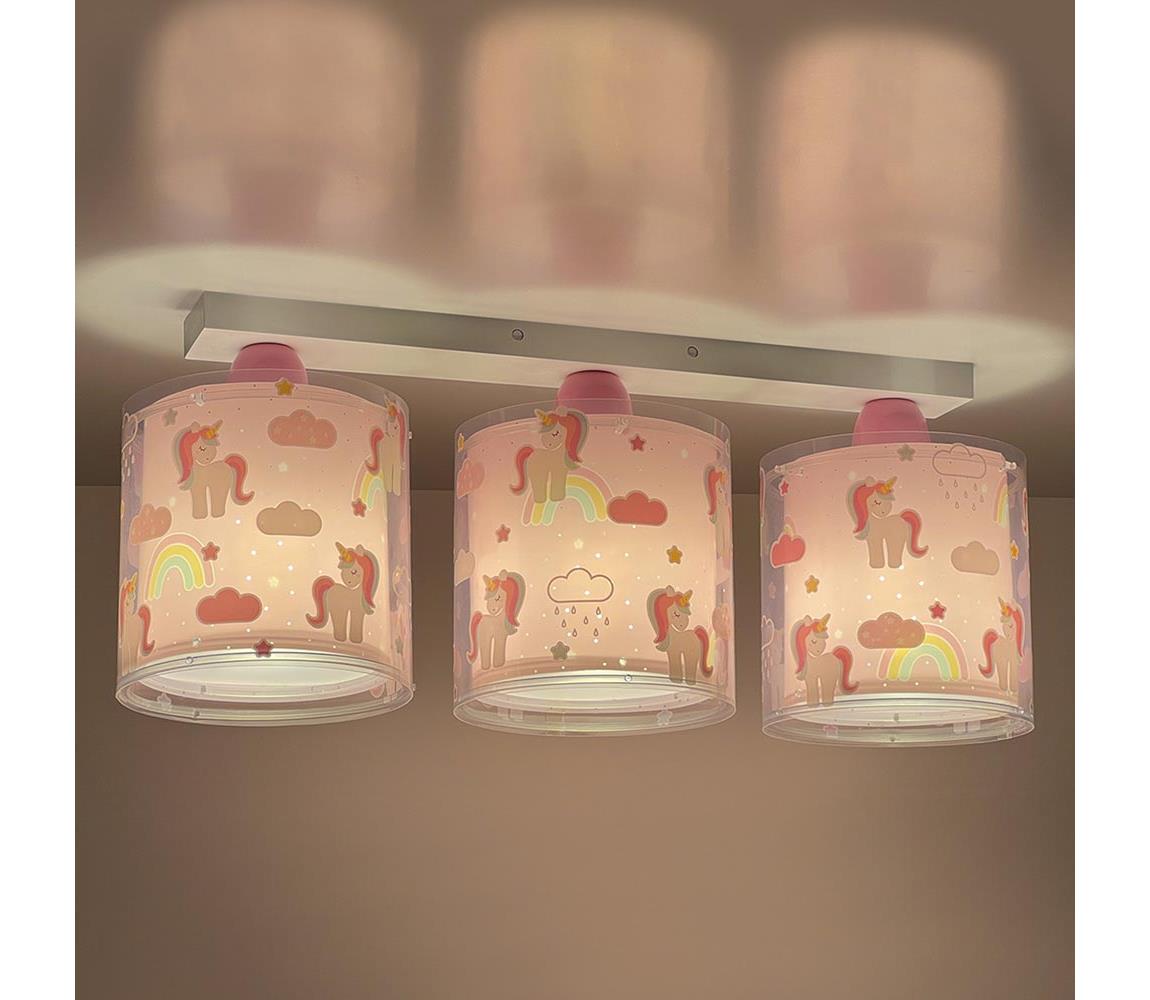 Plafonieră pentru copii UNICORNS 3xE27/60W/230V Dalber 41593