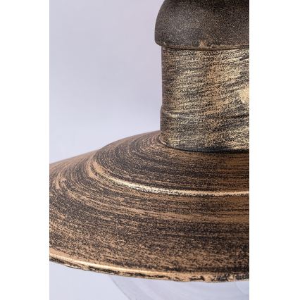 Plafonieră pentru exterior MOLDE 1xE27/60W IP44 bronz/patină - Brilagi