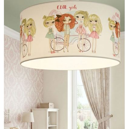 Plafonieră pentru fete GIRLS VIBES, 1xE27/60W/230V, Ø 40 cm