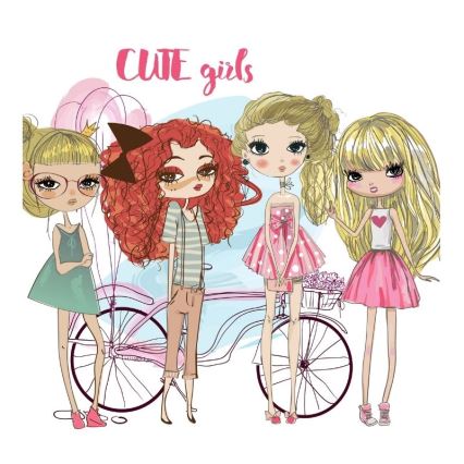 Plafonieră pentru fete GIRLS VIBES, 1xE27/60W/230V, Ø 40 cm