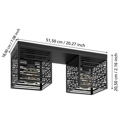 Plafonieră 2xE27/40W/230V Eglo