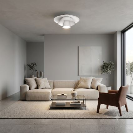 Plafonieră PLATO 1xE27/15W/230V, Ø 32 cm, alb