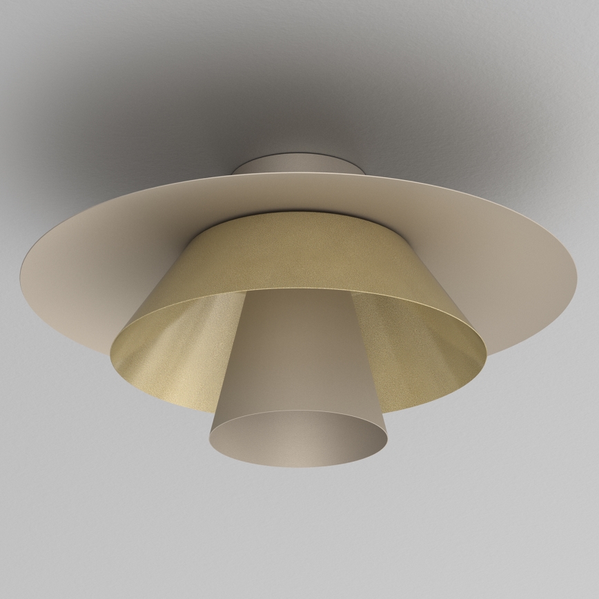 Plafonieră PLATO 1xE27/15W/230V, Ø 32 cm, bej/auriu