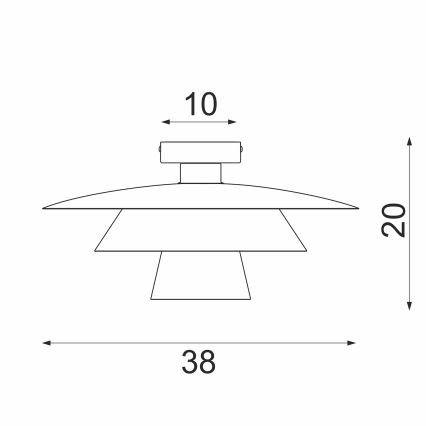 Plafonieră PLATO 1xE27/15W/230V, Ø 32 cm, bej