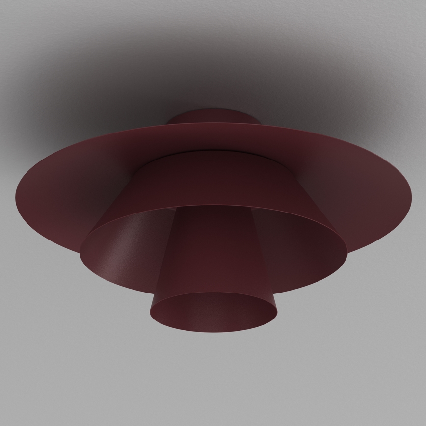 Plafonieră PLATO 1xE27/15W/230V Ø 32 cm burgundiu