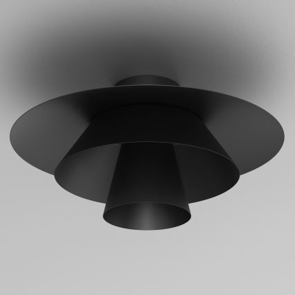 Plafonieră PLATO 1xE27/15W/230V, Ø 32 cm, neagră