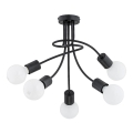 Plafonieră PLENA, 5 x E27, 15W, 230V, negru