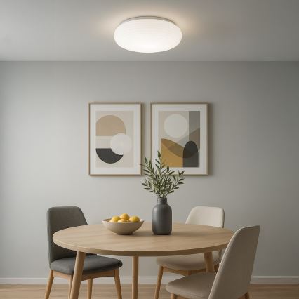 Plafonieră PULSO, 3xE27/15W/230V, Ø 42 cm, albă