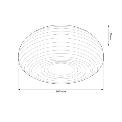 Plafonieră PULSO, 3xE27/15W/230V, Ø 42 cm, albă