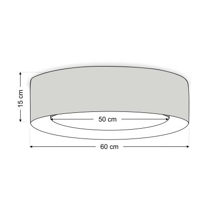 Plafonieră PURO, 2 x E27, 40 W, 230 V, Ø 60 cm, bej
