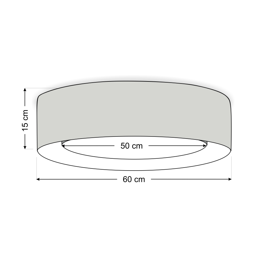 Plafonieră PURO, 2 x E27, 40 W, 230 V, Ø 60 cm, bej
