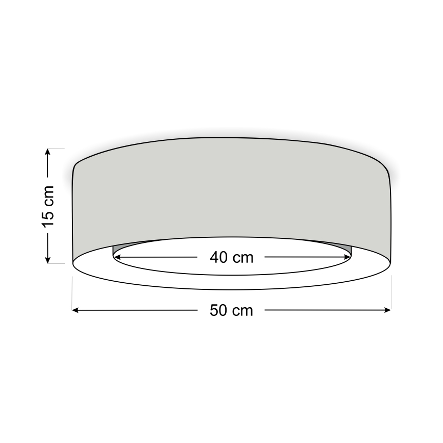 Plafonieră PURO 2xE27/40W/230V Ø 50 cm bej