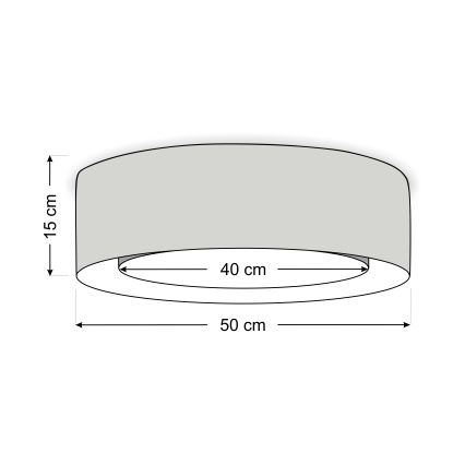 Plafonieră PURO 2xE27/40W/230V, Ø 50 cm, roz
