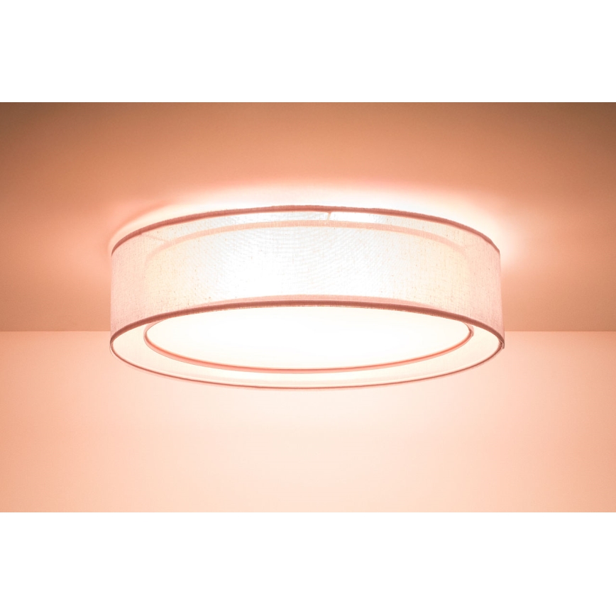 Plafonieră PURO, 2xE27/40W/230V, Ø 60 cm, roz