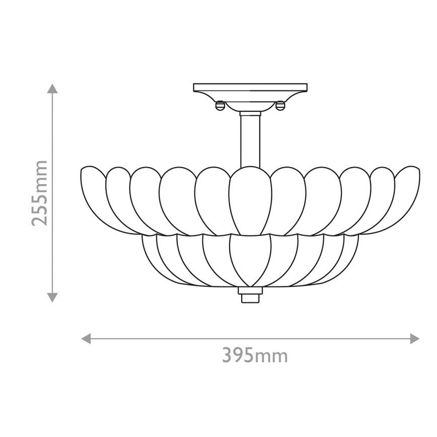 Plafonieră Quoizel WHITECAP 4xE14/40W/230V d. 39,5 cm