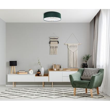 Plafonieră RAYS 2xE27/60W/230V d. 40 cm verde