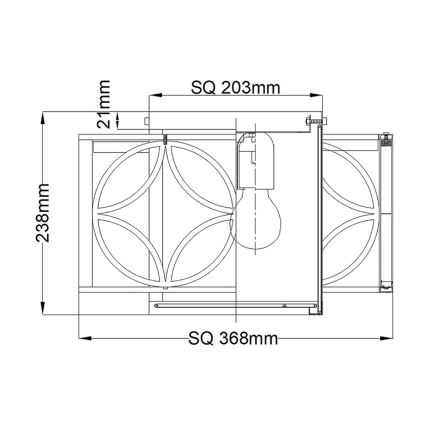 Plafonieră REMY 2xE27/60W/230V Elstead FE-REMY-F