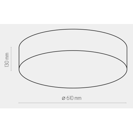 Plafonieră RONDO 4xE27/15W/230V d. 61 cm turcoaz