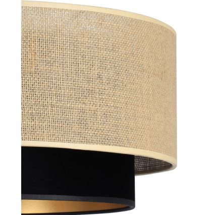 Plafonieră SARTA 1xE27/60W/230V Ø 45 cm negru/jută