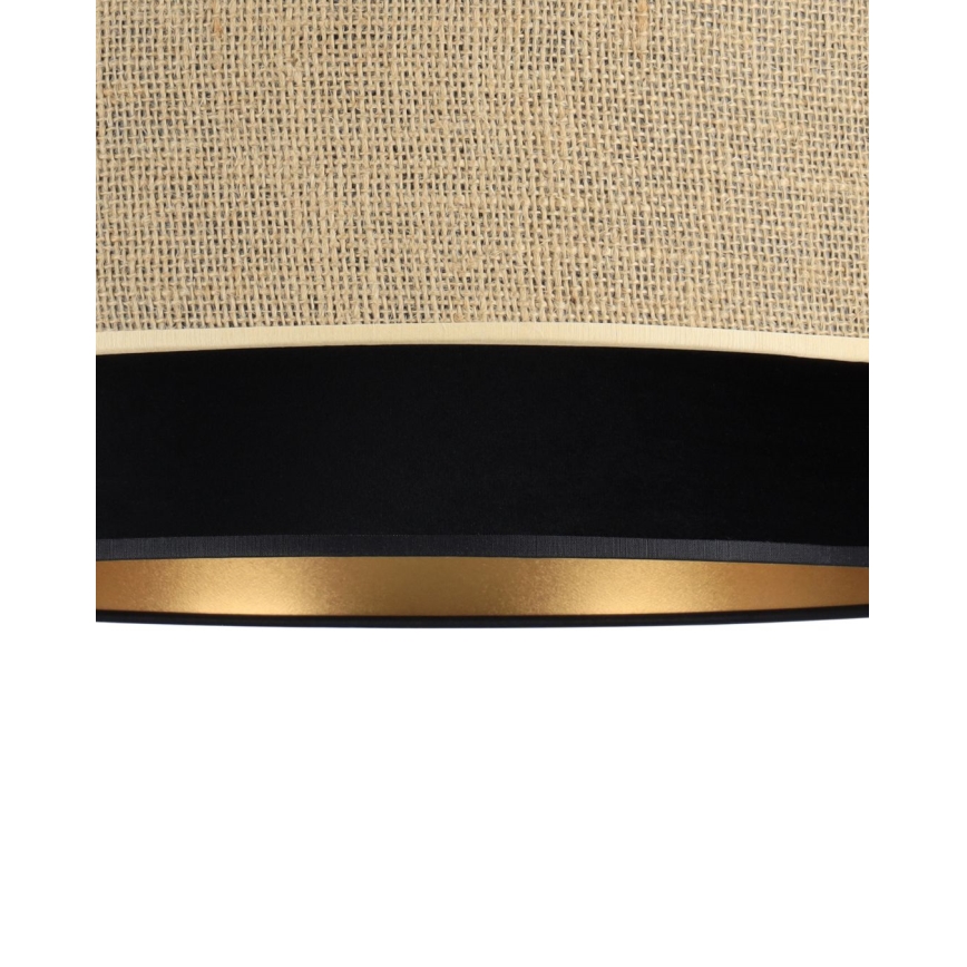 Plafonieră SARTA 1xE27/60W/230V Ø 45 cm negru/jută