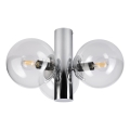 Plafonieră SFERIO, 3x E14, 5W, 230V, crom lucios/sticlă transparentă
