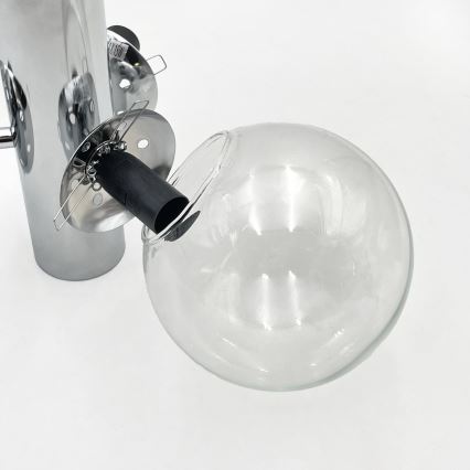 Plafonieră SFERIO, 3x E14, 5W, 230V, crom lucios/sticlă transparentă