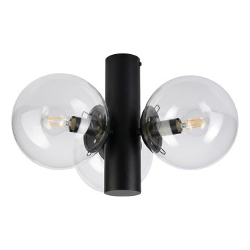 Plafonieră SFERIO 3xE14/5W/230V negru/transparent